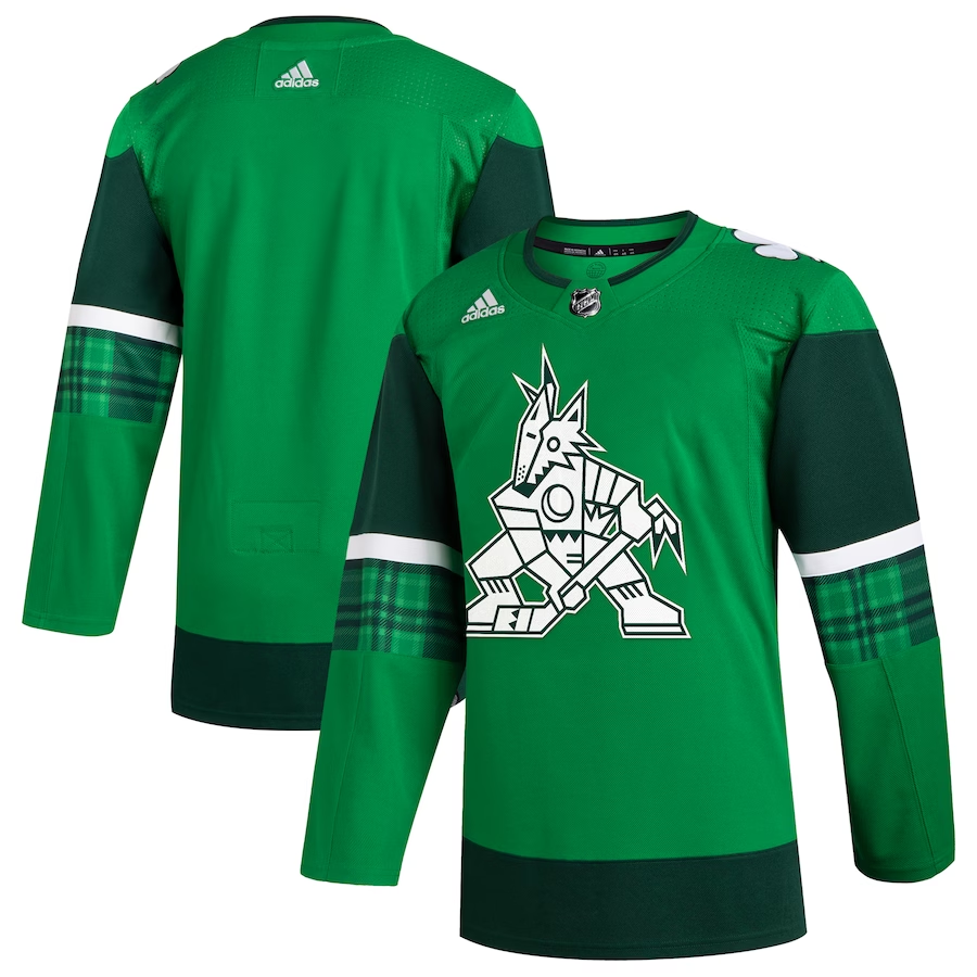 Men's Arizona CoyotesKelly Green 2023 St. Patrick's Day Primegreen Authentic Blank Jersey